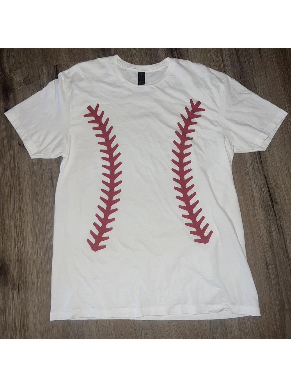 Gildan Men's Baseball White Tshirt